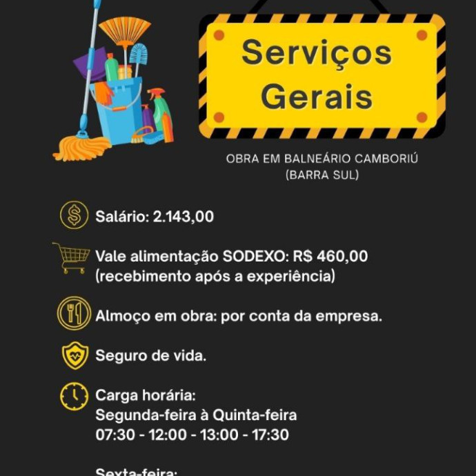 Marqhouse - Estamos Contratando Serviços Gerais
