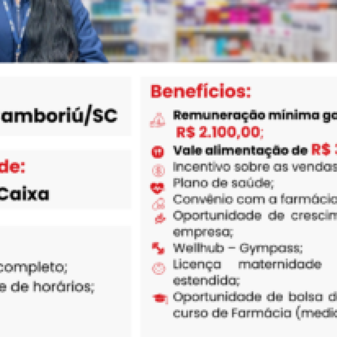 Atendente/Caixa – Itapema/Meia Praia