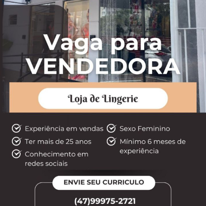 LOJA DE MODA ÍNTIMA CONTRATA