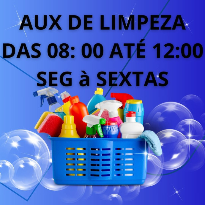 AUX DE LIMPEZA-MEIO TURNO