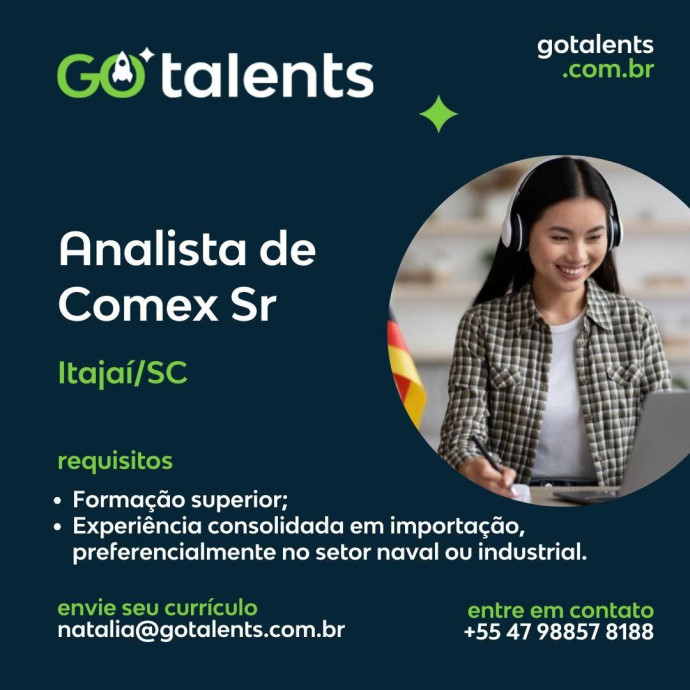🚢💼 VAGA ABERTA | ANALISTA DE COMÉRCIO EXTERIOR – IMPORTAÇÃO 💼🚢