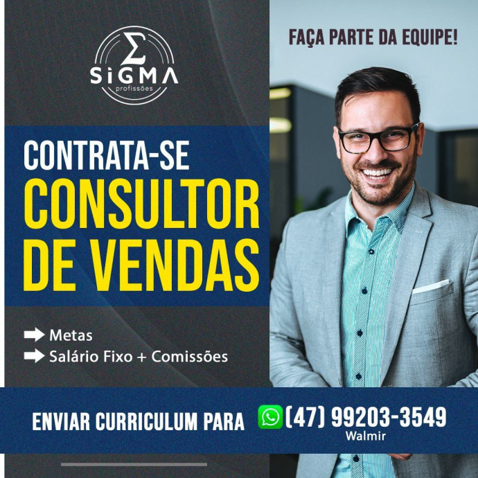 CONTRATA-SE CONSULTOR DE VENDAS