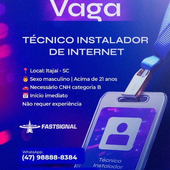 TÉCNICO INSTALADOR DE INTERNET