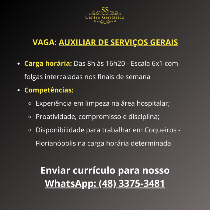  Auxiliar de SERVIÇOS GERAIS
