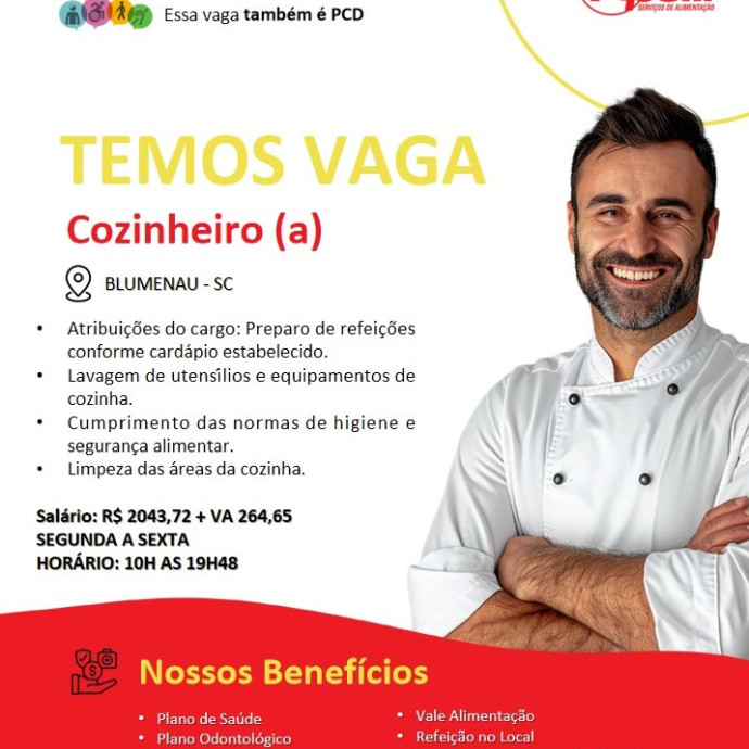 Cozinheiro(a) - Segunda a sexta