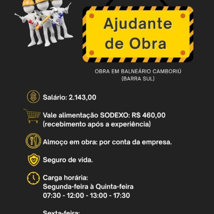 Marqhouse - Estamos Contratando Ajudante de Obra
