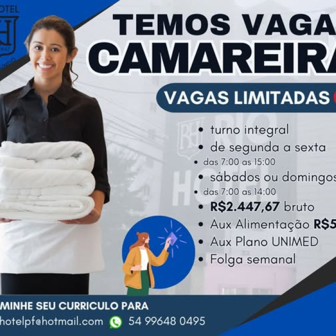🧹 Vaga para Camareira